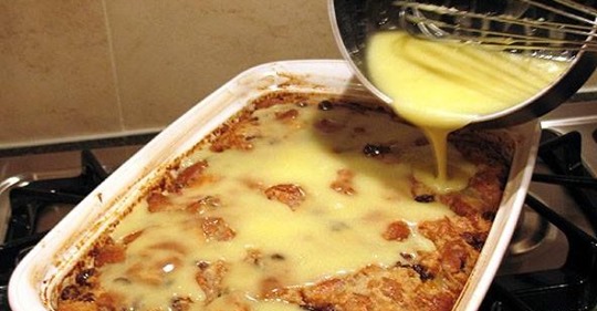 Grandma’s Old-Fashioned Bread Pudding with Vanilla Sauce!