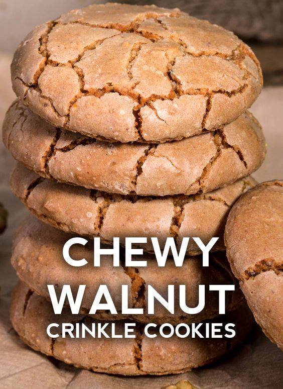 Chewy Walnut Crinkle Cookies