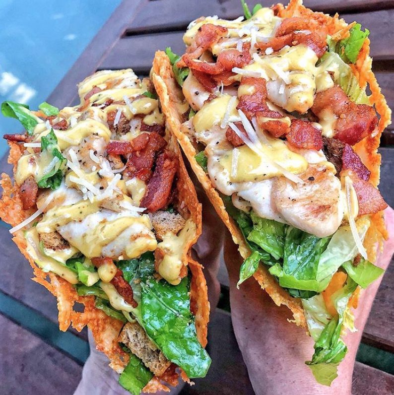 CAESAR SALAD TACOS