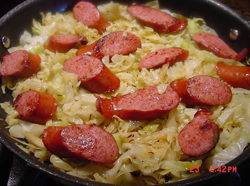 CABBAGE AND SAUSAGES - BONNIE'S - heaven recipes home