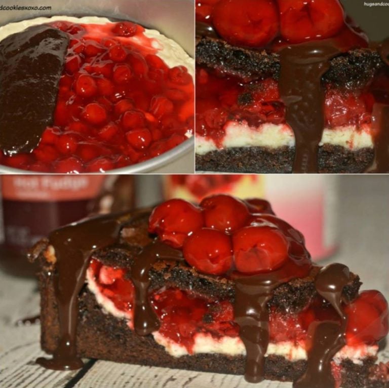 Chocolate Brownie Cherry Cheesecake