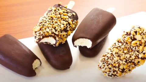 3-Ingredient Chocolate Ice Cream Bar Recipe