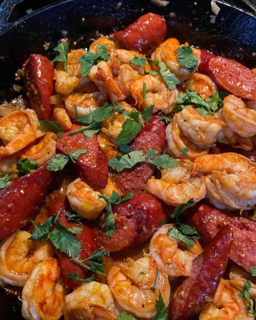 Shrimp and Sausage Vegetable Skillet