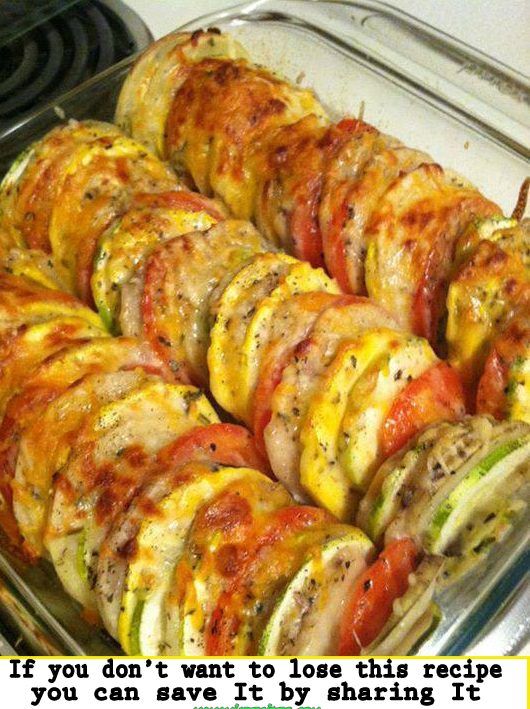 Tomato-Potato-Zuchinni-Summer Squash “Casserole”