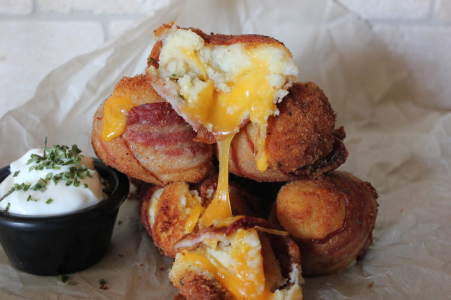 Bacon Mashed Potato Cheese Bombs