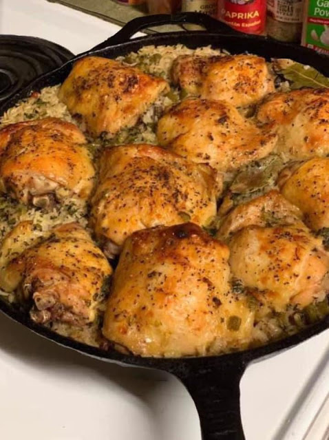 OVEN BAKED CHICKEN AND RICE