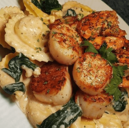 Creole Garlic Alfredo with Cheese Stuffed Tortellini