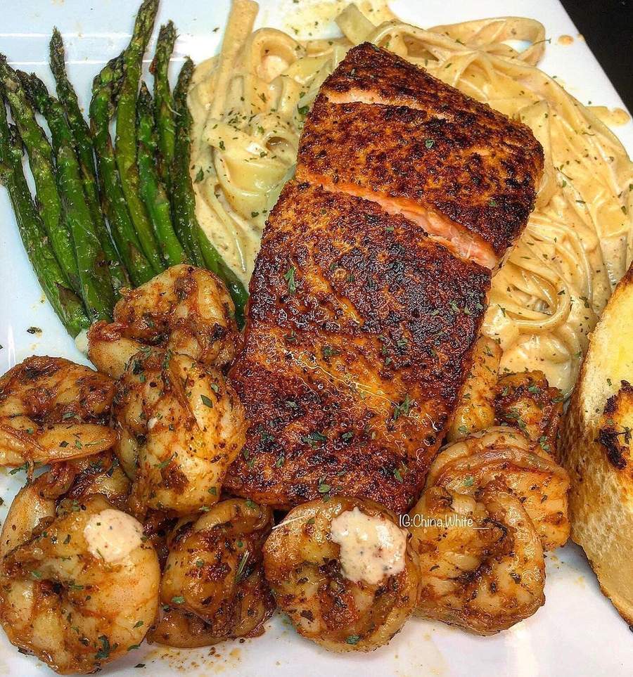 Cajun Salmon Alfredo