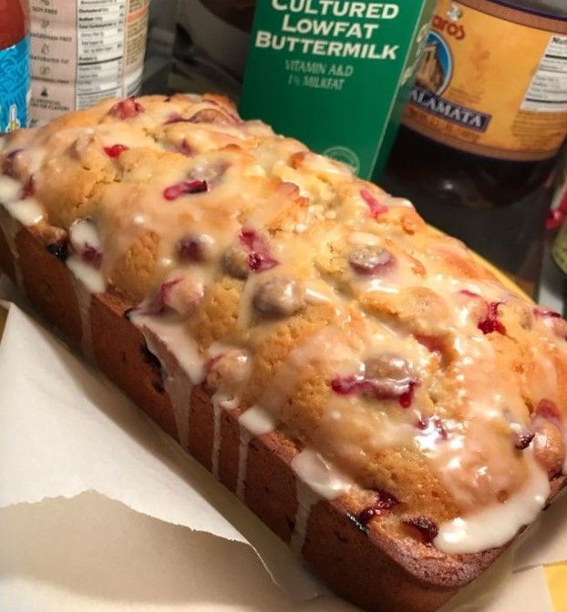 Cranberry Orange Bread with Simple Glaze