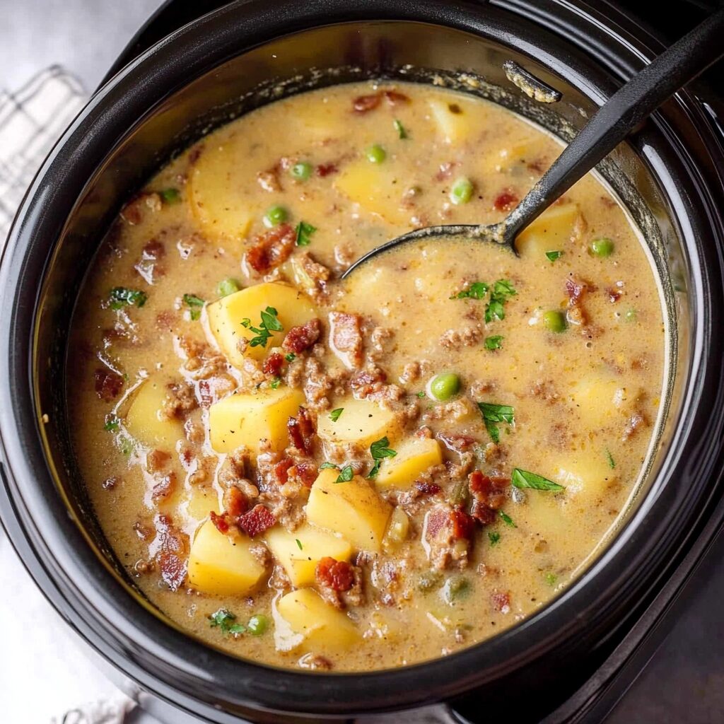 Slow Cooker Creamy Potato Bacon Soup