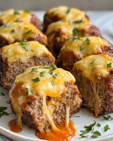 Cheesy Stuffed Meatloaf Bites