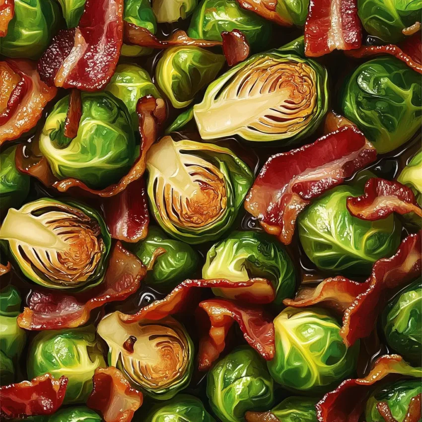 Honey-Glazed Roasted Brussels Sprouts with Bacon