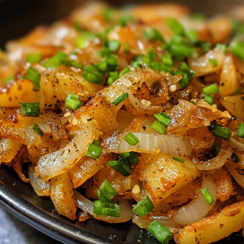 Oven Fried Potatoes & Onions