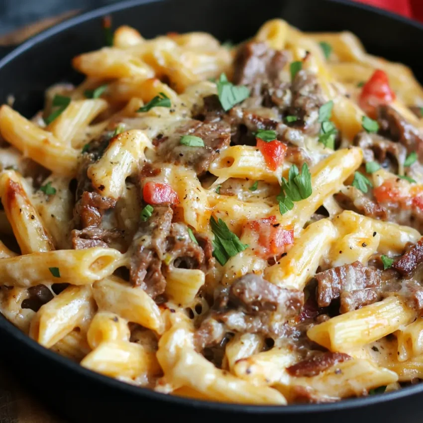 Philly Cheesesteak Pasta