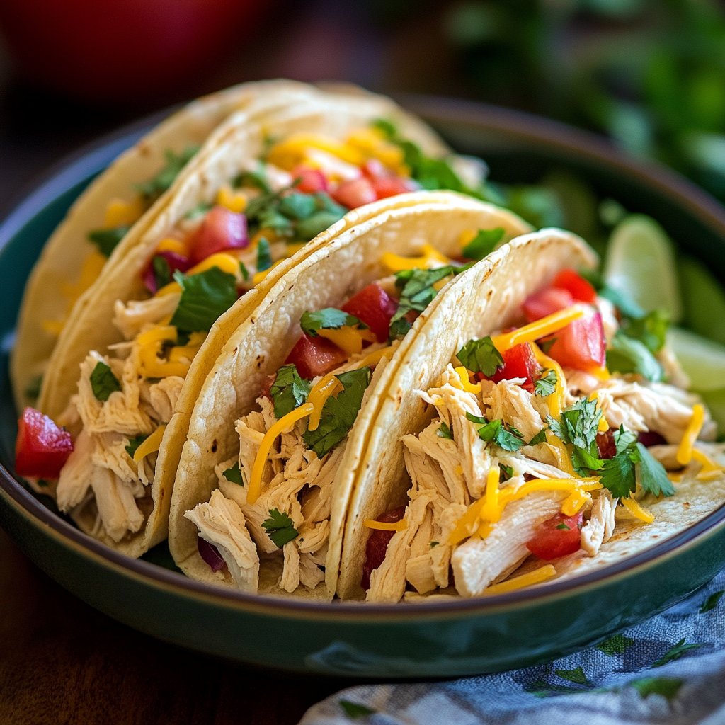 Slow Cooker Cool Ranch Chicken Tacos