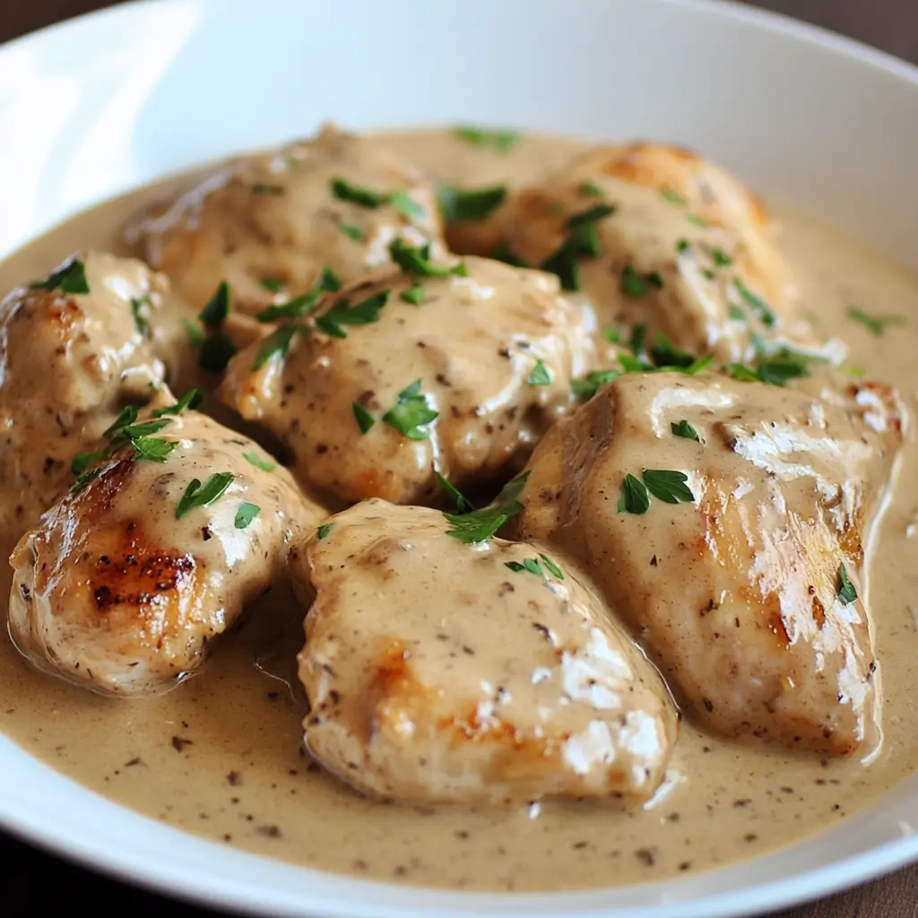 Slow Cooker Creamy Chicken & Gravy