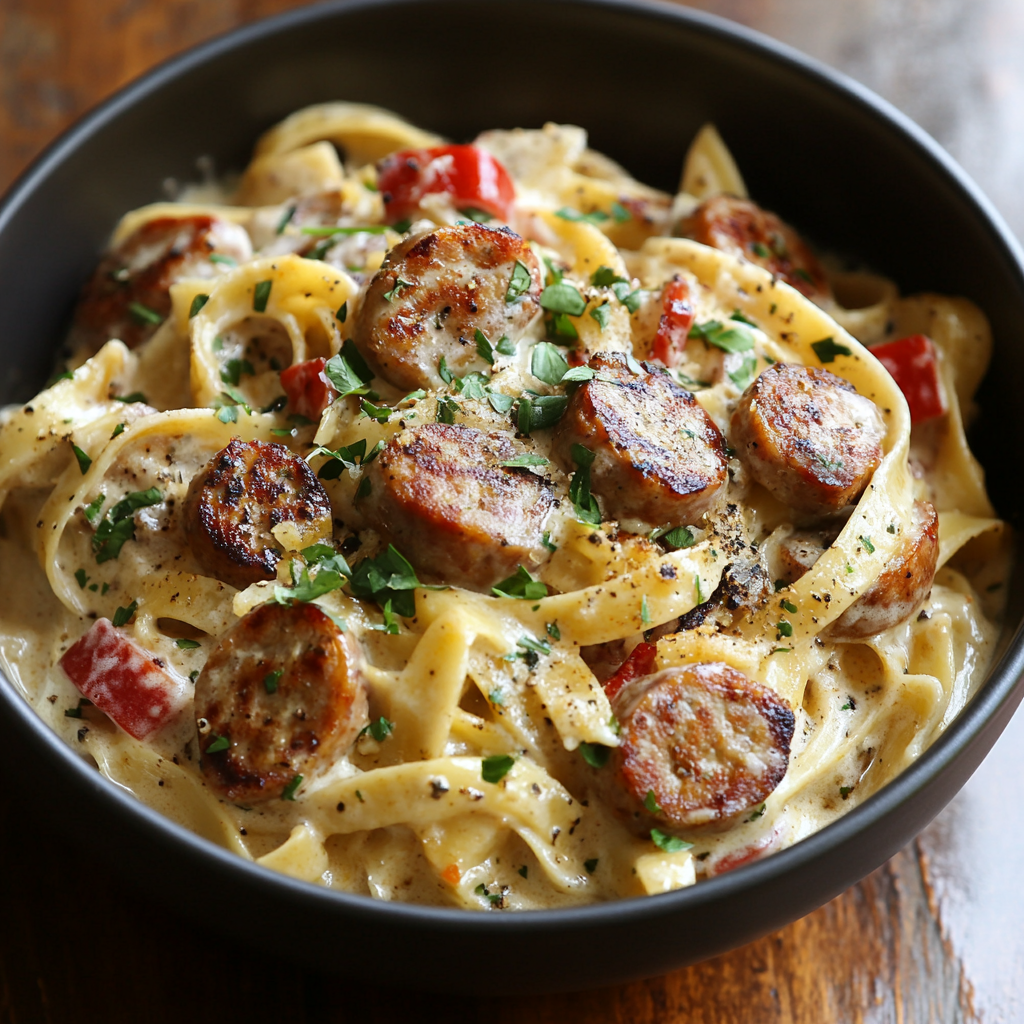 Smoked Sausage Cajun Alfredo