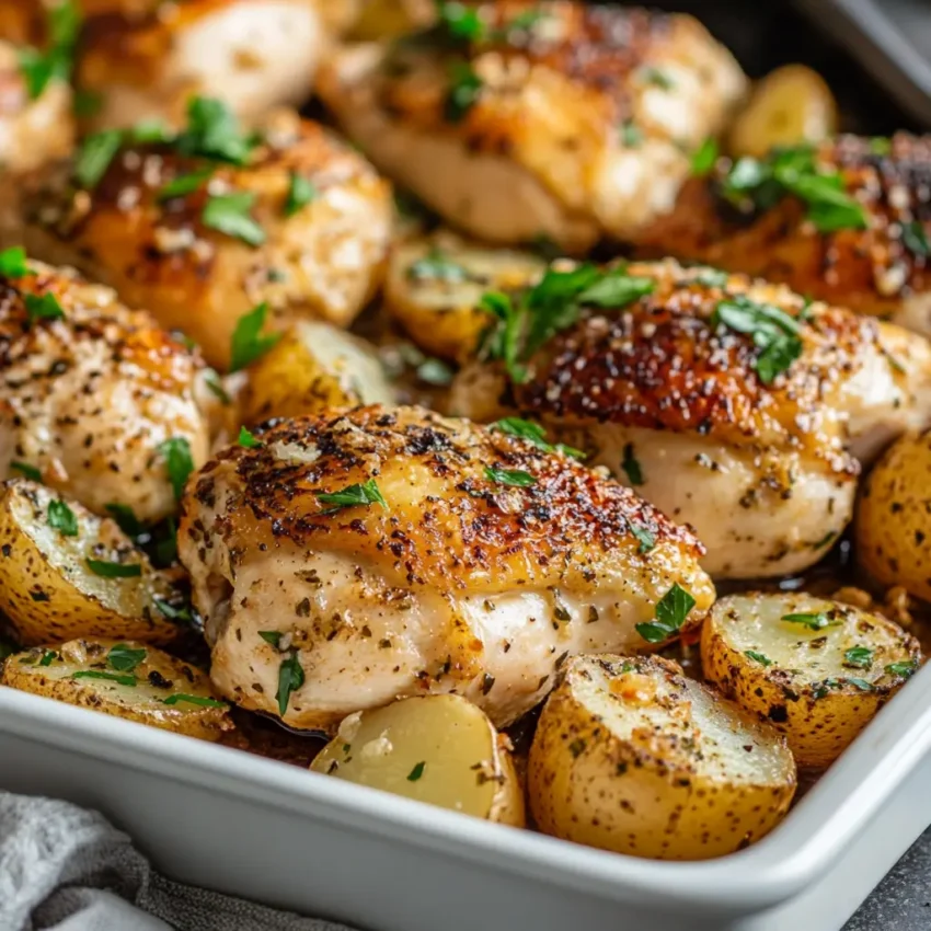 Garlic Parmesan Chicken and Potatoes