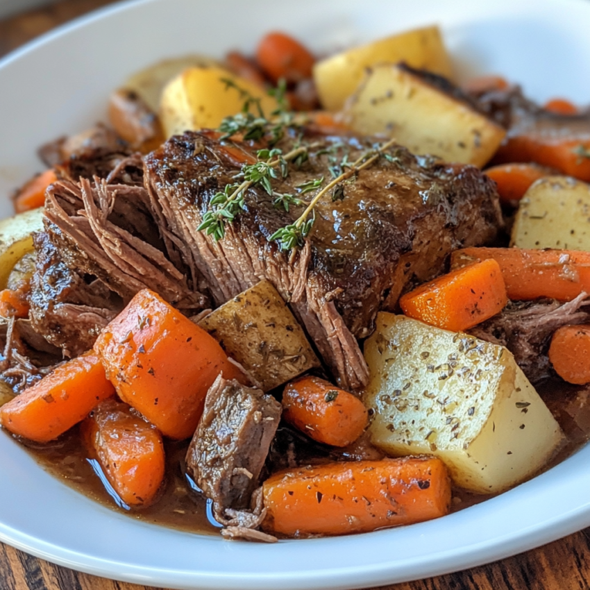 Classic Pot Roast with Carrots and Potatoes