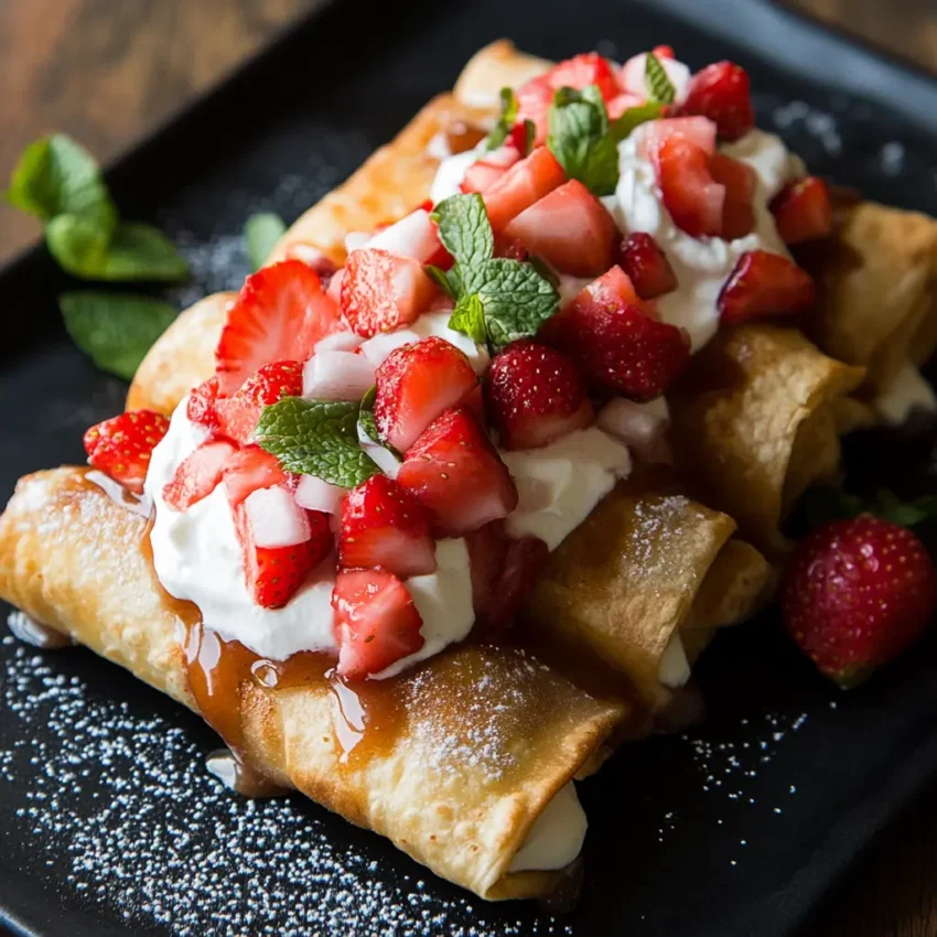 Strawberry Cheesecake Chimichangas